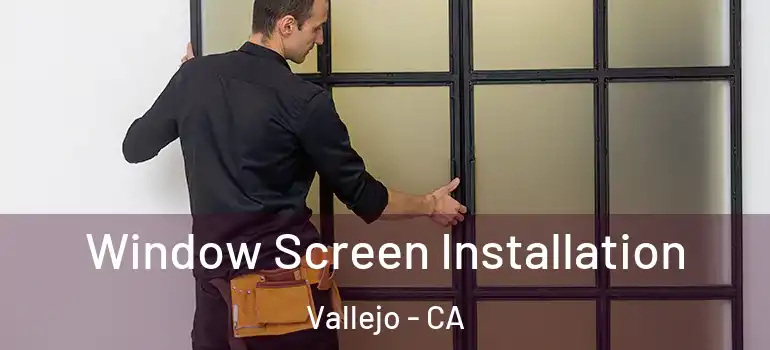  Window Screen Installation Vallejo - CA